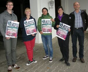 Die Teilnehmer beim Bandfest mit Kirsten Reiter u. Robert Mehrl