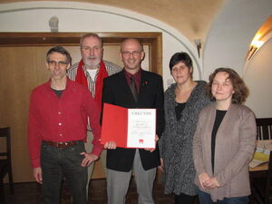 von links; Bernhard Ebner, Bernd Schmargendorf, Robert Mehrl, Kirsten Reiter und Ulrike Diermeier