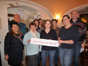 Präsentation der SPD-Homepage beim Fischessen