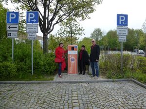 Eine Ladesäule für E-Autos in Kelheim
